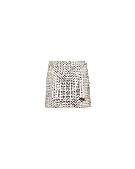 prada crystal mini skirt|prada nylon skirt.